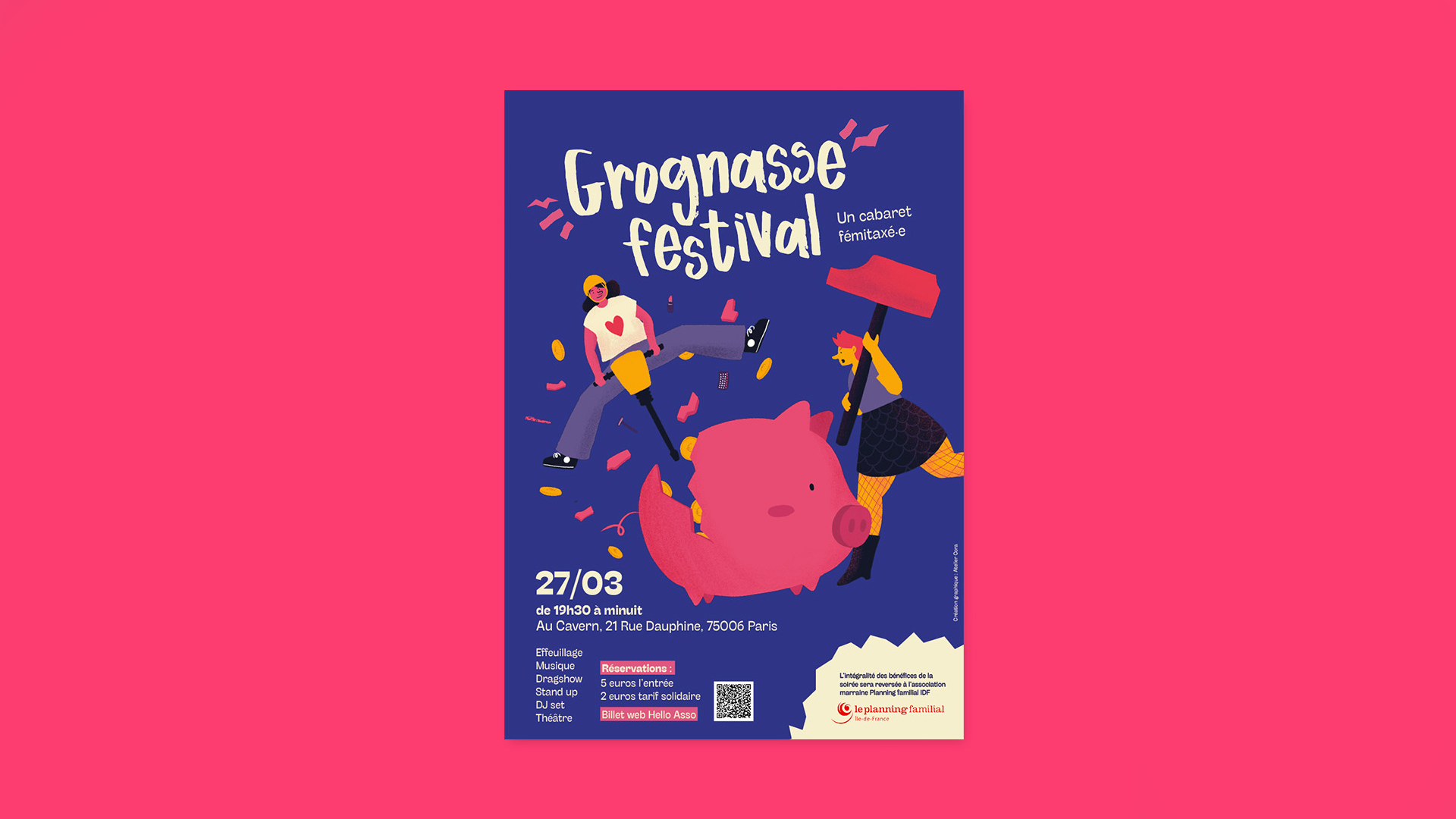 Affiche pour le festival feministe à Orléans