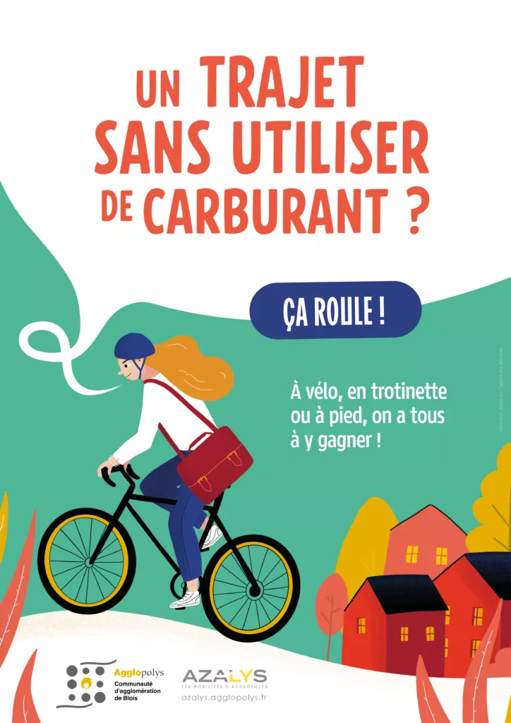 Affiche pour la mobilité douces à Orléans
