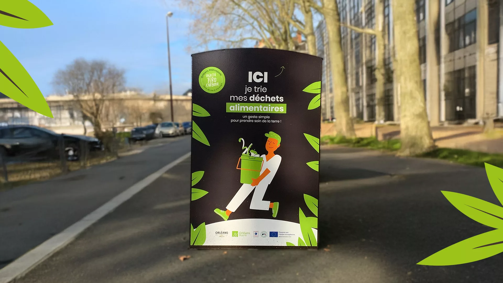 Borne de déchets alimentaire à Orléans Métropole